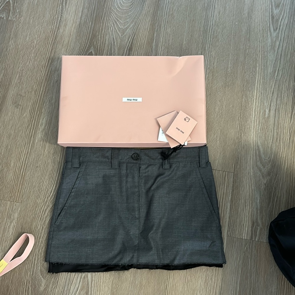 Miu Miu grey skirt